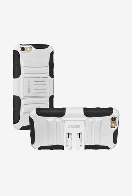Amzer Hybrid Kickstand Case Black & White for iPhone 6+ Amzer Hybrid Kickstand Case Black & White for iPhone 6+