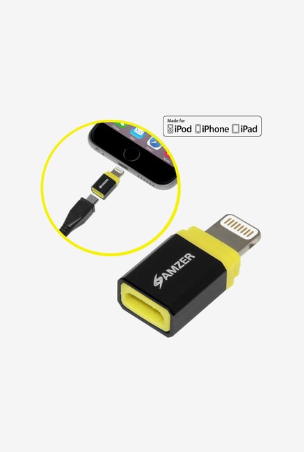 Amzer Apple MFi Certified MicroUSB to Lighting Adapter Black Amzer Apple MFi Certified MicroUSB to Lighting Adapter Black