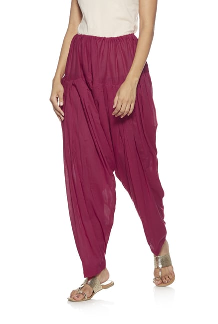 Utsa Fuchsia Solid Patiala Salwar Utsa Fuchsia Solid Patiala Salwar
