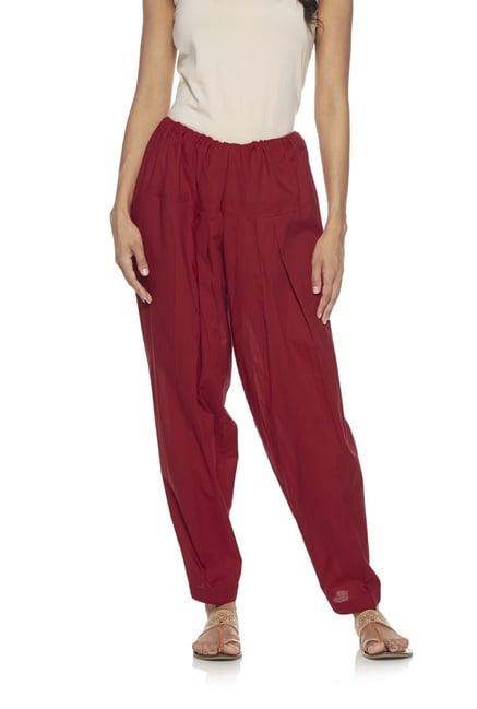 Utsa Maroon Solid Salwar Utsa Maroon Solid Salwar