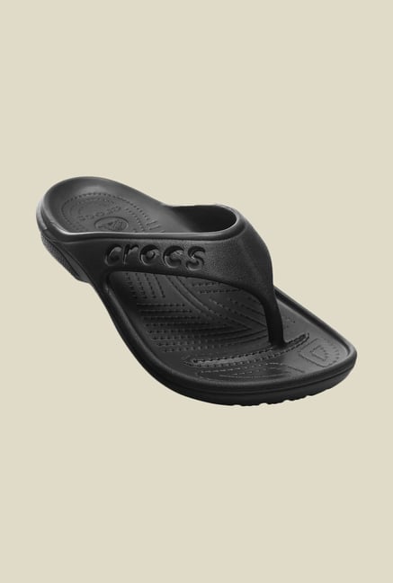 Crocs Baya Black Flip Flops Crocs Baya Black Flip Flops