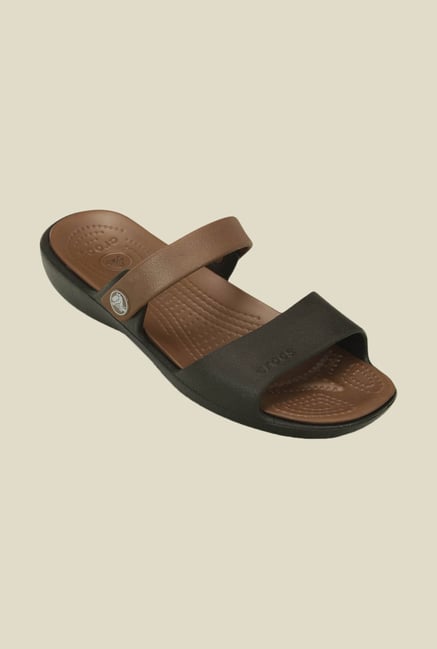 Crocs Coretta W Espresso & Bronze Sandals Crocs Coretta W Espresso & Bronze Sandals