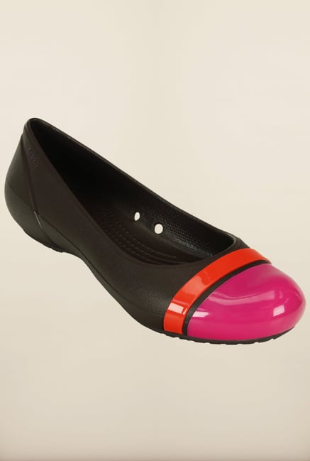 Crocs Cap Toe Mahogany and Candy Pink Ballerina Crocs Cap Toe Mahogany and Candy Pink Ballerina