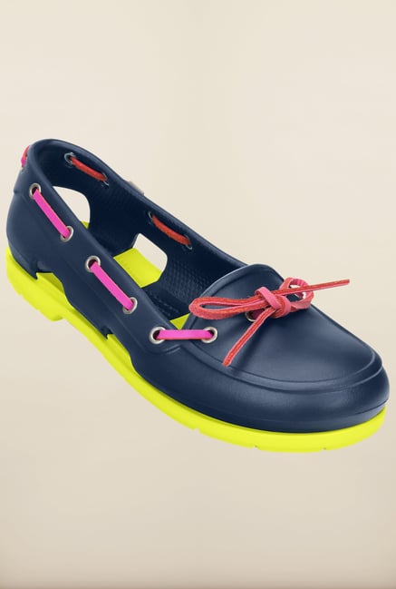 Crocs Beach Line Navy & Citrus Shoes Crocs Beach Line Navy & Citrus Shoes