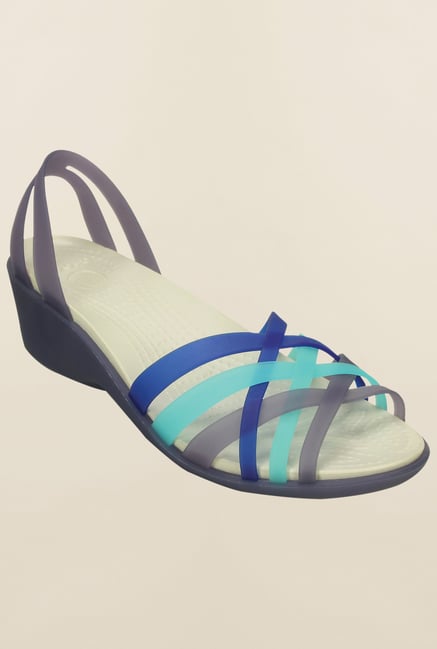 Crocs Nautical Navy & Aqua Sandals Crocs Nautical Navy & Aqua Sandals