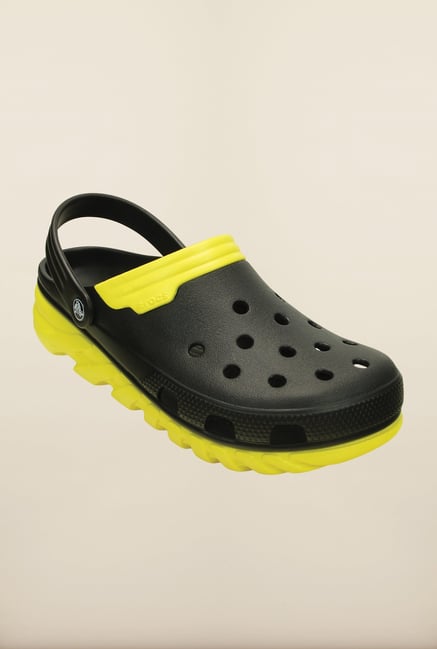 Crocs Duet Max Black & Yellow Clogs Crocs Duet Max Black & Yellow Clogs