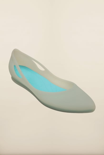 Crocs Rio Grey & Pool Blue Ballerinas Crocs Rio Grey & Pool Blue Ballerinas