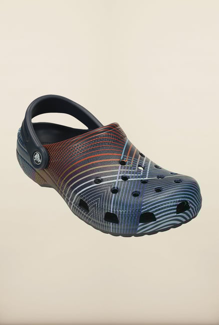 Crocs Classic Geometric Navy Clogs Crocs Classic Geometric Navy Clogs