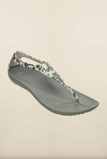Crocs Sexi Charcoal Grey Slippers Crocs Sexi Charcoal Grey Slippers