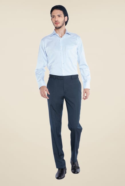 Raymond Blue Solid Shirt Raymond Blue Solid Shirt