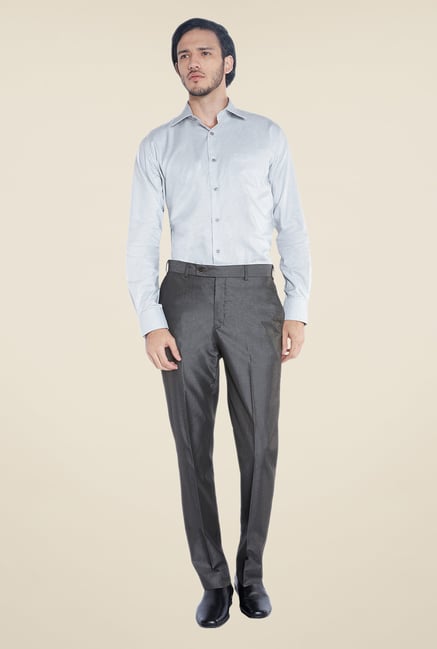 Raymond Grey Solid Shirt Raymond Grey Solid Shirt