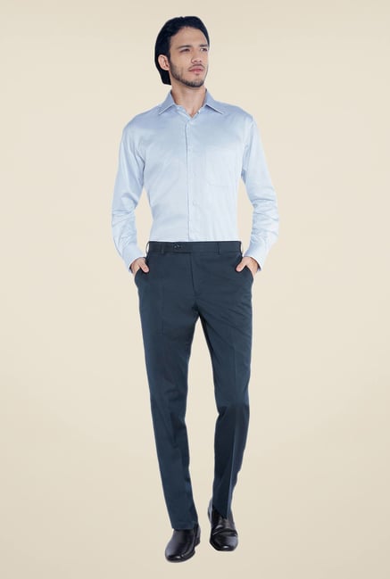 Raymond Blue Solid Shirt Raymond Blue Solid Shirt