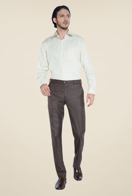 Raymond Beige Solid Shirt Raymond Beige Solid Shirt