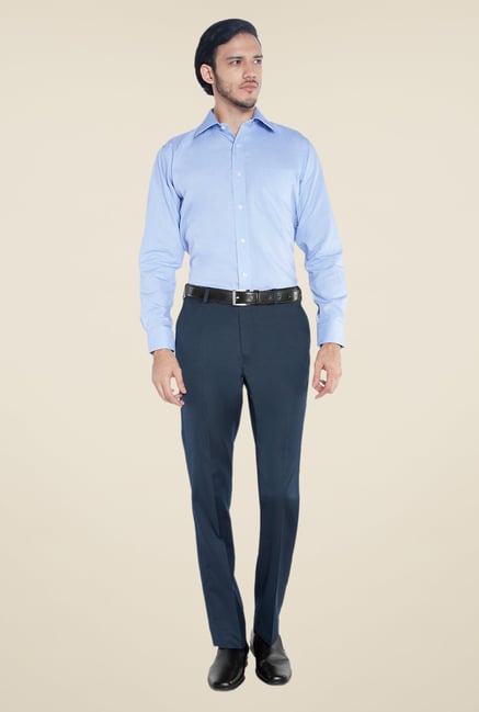 Raymond Light Blue Solid Shirt Raymond Light Blue Solid Shirt