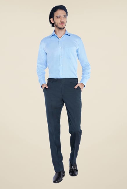 Raymond Blue Solid Shirt Raymond Blue Solid Shirt