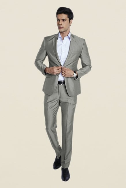 Park Avenue Grey Solid Formal Suit Park Avenue Grey Solid Formal Suit