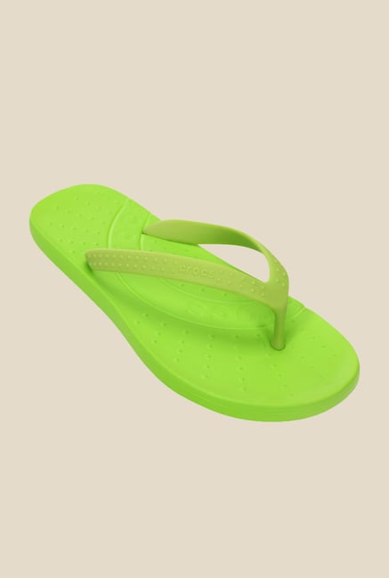 Crocs Chawaii Volt Green Flip Flops Crocs Chawaii Volt Green Flip Flops