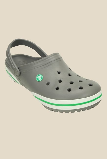 Crocs Crocband X Smoke Grey & Green Clogs Crocs Crocband X Smoke Grey & Green Clogs