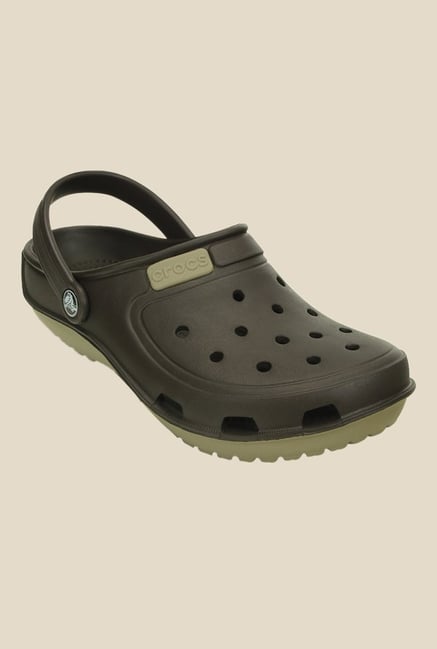 Crocs Duet Wave Espresso & Khaki Clogs Crocs Duet Wave Espresso & Khaki Clogs