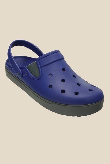 Crocs CitiLane Cerulean Blue & Grey Clogs Crocs CitiLane Cerulean Blue & Grey Clogs