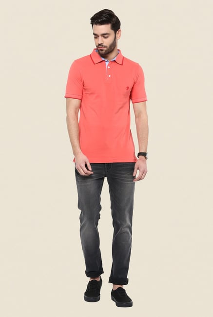 Turtle Coral Solid Polo T Shirt Turtle Coral Solid Polo T Shirt