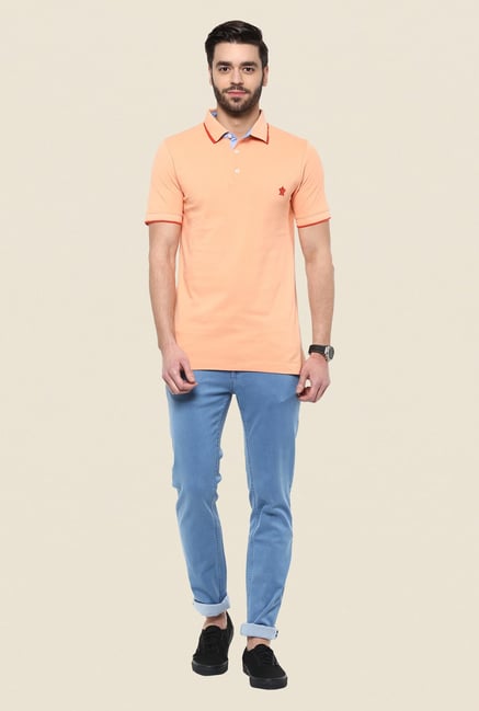 Turtle Peach Solid Polo T Shirt Turtle Peach Solid Polo T Shirt
