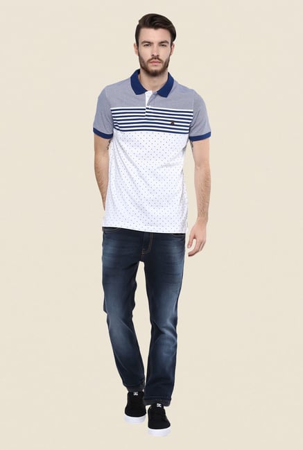 Turtle White Printed Polo T Shirt Turtle White Printed Polo T Shirt