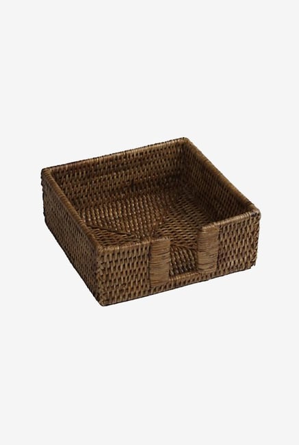 Caspari HC01 Rattan Cocktail Napkin Holder (Brown) Caspari HC01 Rattan Cocktail Napkin Holder (Brown)