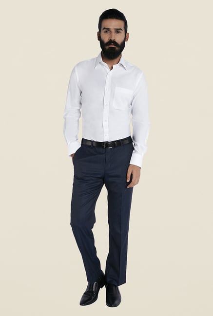 Raymond White Cotton Solid Shirt Raymond White Cotton Solid Shirt