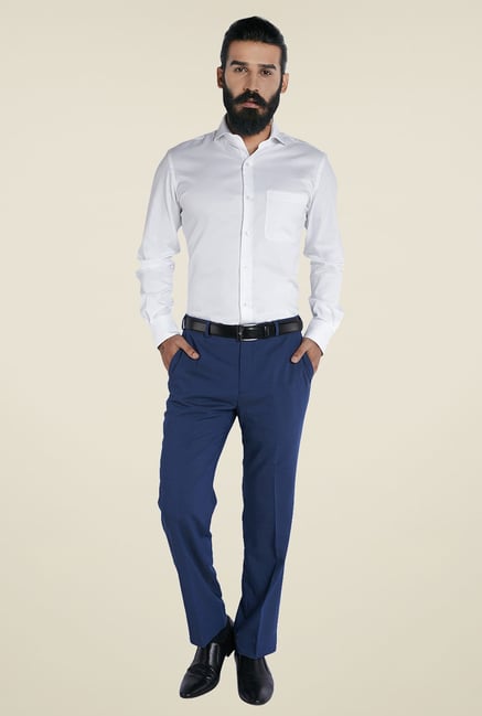 Raymond White Solid Full Sleeve Shirt Raymond White Solid Full Sleeve Shirt