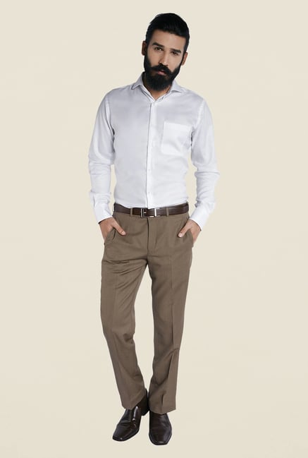 Raymond White Cotton Solid Regular Shirt Raymond White Cotton Solid Regular Shirt