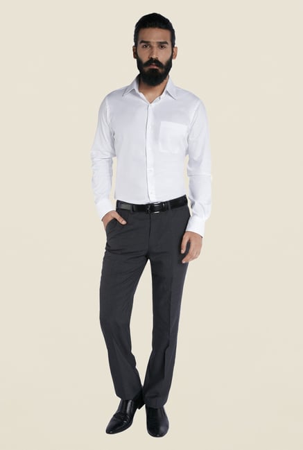 Raymond White Cotton Solid Full Sleeve Shirt Raymond White Cotton Solid Full Sleeve Shirt
