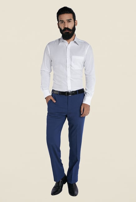 Raymond White Striped Cotton Shirt Raymond White Striped Cotton Shirt