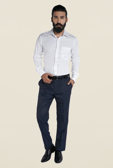 Raymond White Solid Full Sleeve Shirt Raymond White Solid Full Sleeve Shirt