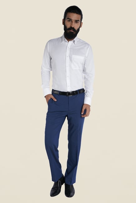 Raymond White Solid Regular Fit Shirt Raymond White Solid Regular Fit Shirt