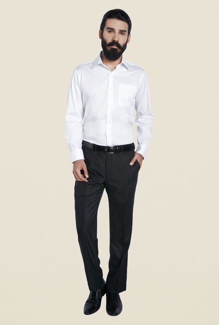 Raymond White Solid Formal Shirt Raymond White Solid Formal Shirt