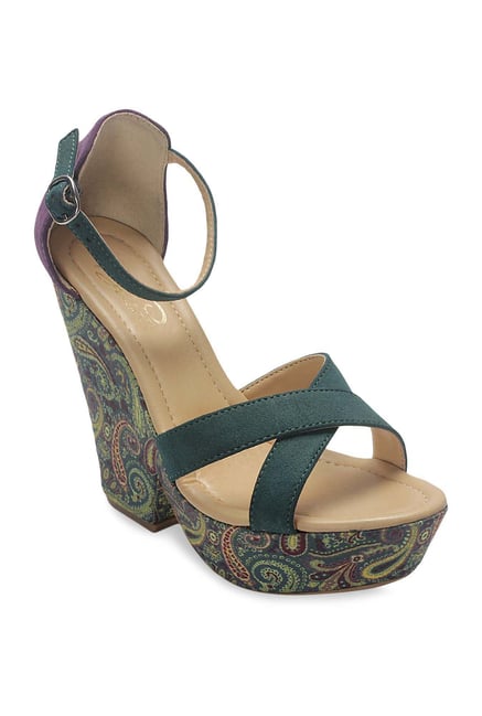La Briza Green Ankle Strap Sandals La Briza Green Ankle Strap Sandals