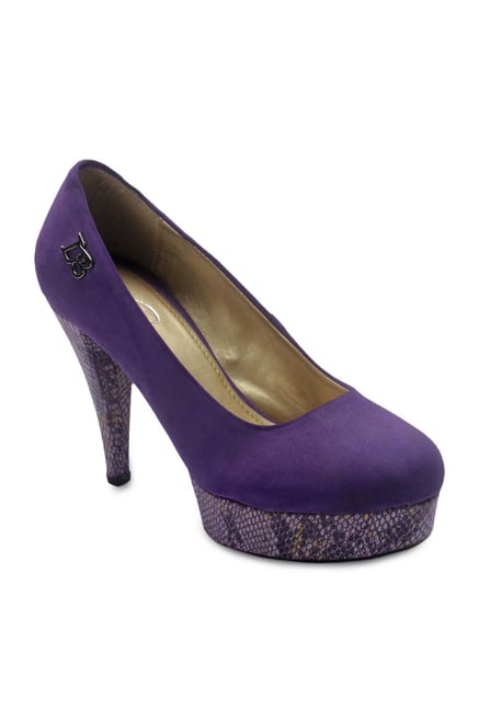 La Briza Purple Platform Heeled Pumps La Briza Purple Platform Heeled Pumps