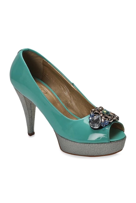 La Briza Green Peeptoe Shoes La Briza Green Peeptoe Shoes