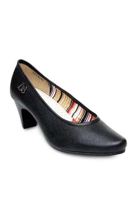La Briza Black Block Heeled Pumps La Briza Black Block Heeled Pumps