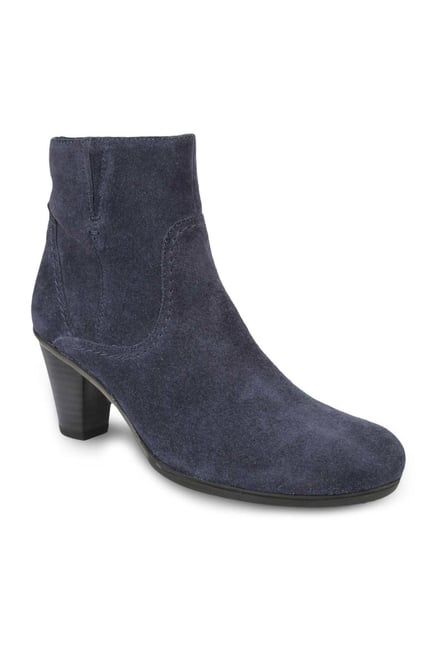 La Briza Purple Block Heeled Booties La Briza Purple Block Heeled Booties