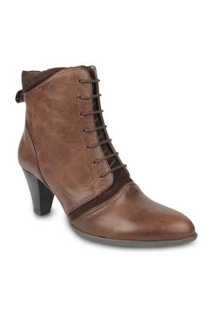 La Briza Praline Block Heeled Booties La Briza Praline Block Heeled Booties