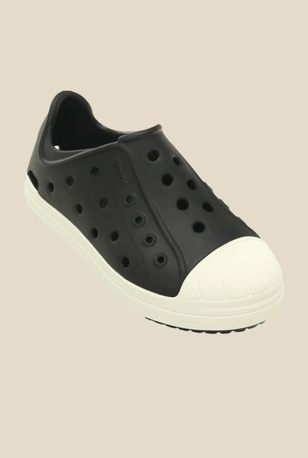 Crocs Bump It K Black & Oyster Casual Shoes Crocs Bump It K Black & Oyster Casual Shoes
