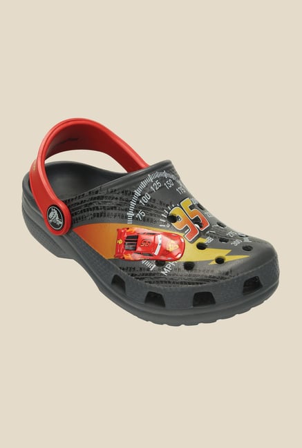 Crocs Classic Disney McQueen Charcoal Grey & Red Clogs Crocs Classic Disney McQueen Charcoal Grey & Red Clogs