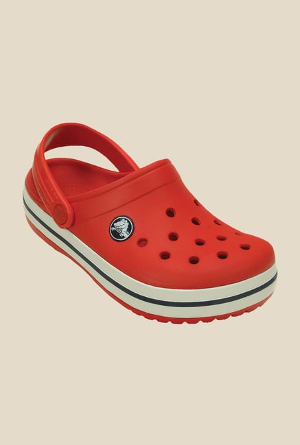 Crocs Crocband Flame and White Clogs Crocs Crocband Flame and White Clogs