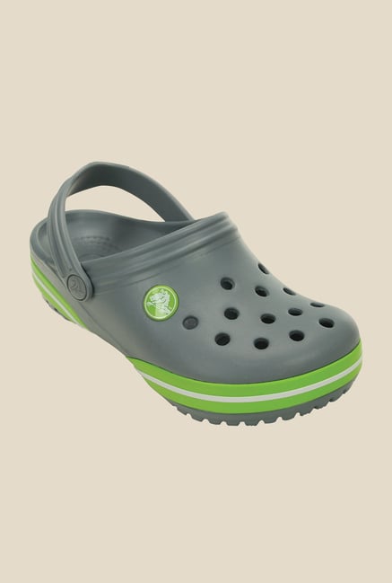 Crocs Crocband-X Concrete & Green Clogs Crocs Crocband-X Concrete & Green Clogs