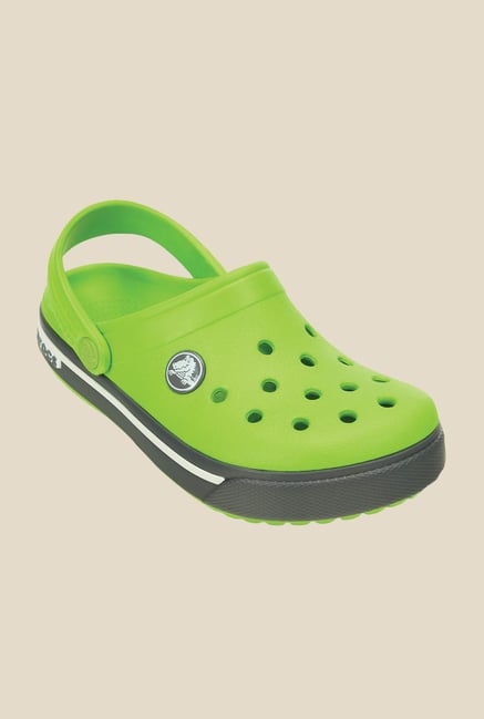 Crocs Crocband II.5 Volt Green and Grey Clogs Crocs Crocband II.5 Volt Green and Grey Clogs