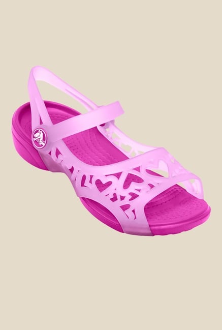 Crocs Adrina Hearts Carnation Sling Back Sandals Crocs Adrina Hearts Carnation Sling Back Sandals