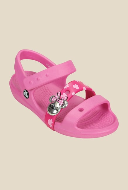 Crocs Keeley Disney Minnie Party Pink Floater Sandals Crocs Keeley Disney Minnie Party Pink Floater Sandals