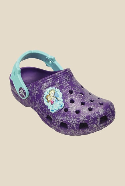Crocs Classic Disney Frozen Neon Purple Clogs Crocs Classic Disney Frozen Neon Purple Clogs